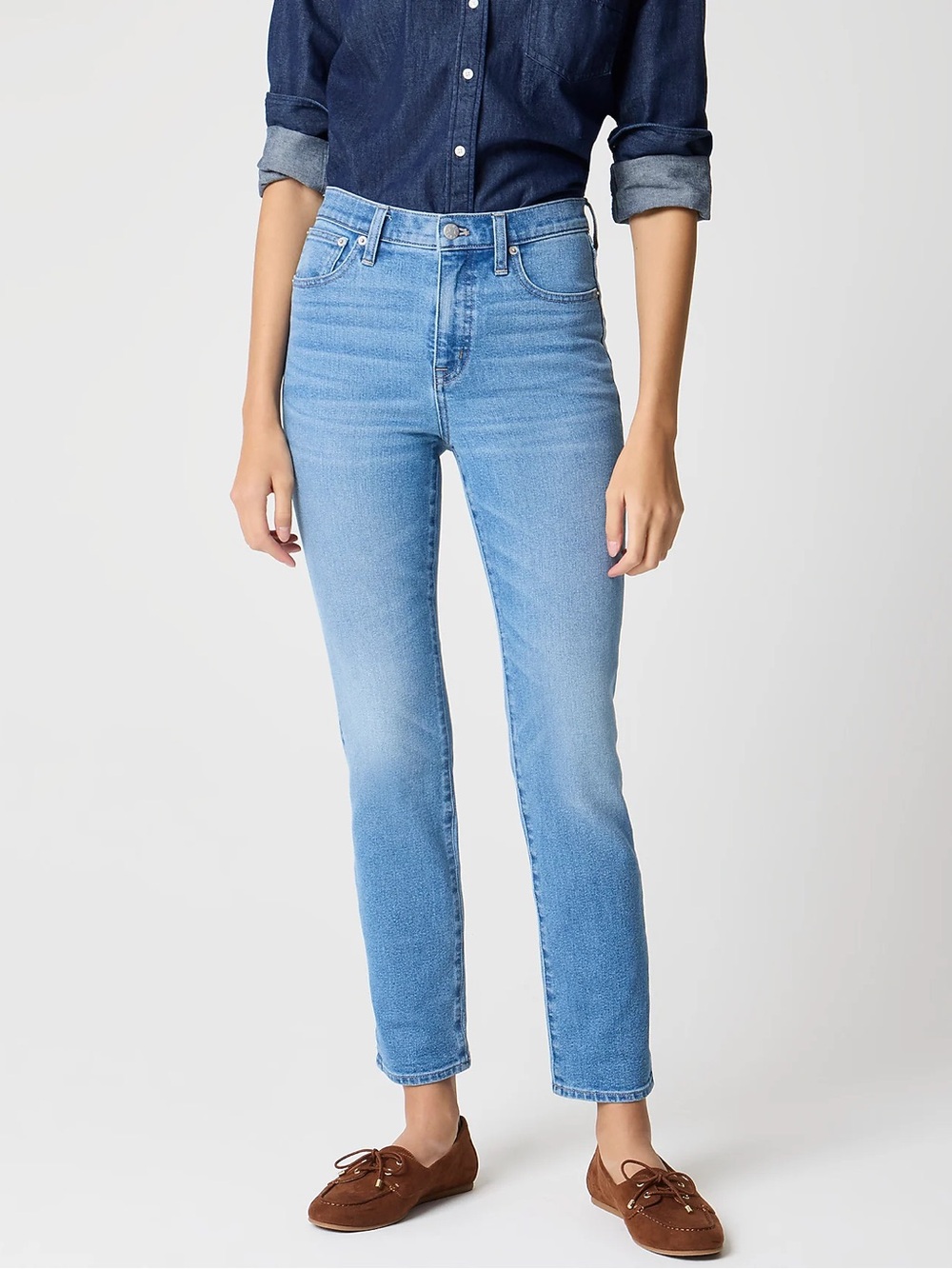 J Crew Essential straight jean in all-day stretch